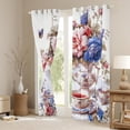 thumbnail image 3 of Manfei Vintage Floral Teacups Black Out Curtains for Female Men,Exotic Style Curtains Pack of 2 (42x63 Each),Flowers Teapot Bedroom Curtains,Super Cozy Room Decor, 3 of 6
