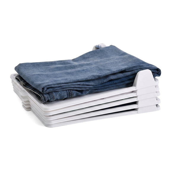 5-Piece Stackable Closet Shelf Divider & Clothes Folding Board