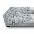 thumbnail image 2 of Plane Soft Flannel Fleece Throw Blanket, Hand Drawn Airplanes and Clouds in the Sky, Cozy Plush for Indoor and Outdoor Use, 50" x 60", Dark Blue Grey Eggshell, by Ambesonne, 2 of 5