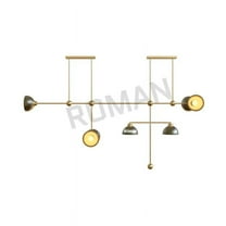 modern 1950's mid century 7 Lights dome Shade Sputnik Chandelier Light Fixture stilnovo style Brass Chandelier industrial chandelier fixture