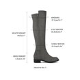 thumbnail image 2 of BLISSFUL STEP Halloween Women's Knee High Boots Chunky Heel Faux Suede Fall Winter Boots Gray 10, 2 of 8