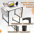 thumbnail image 4 of Costway 32" Meeting Room Desk Set of 6 with Charging Station & Headphone Hook Metal Frame White, 4 of 7