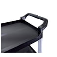 thumbnail image 5 of Heavy-Duty Utility Service Cart | 3 Shelf | | 450 Lbs Max Capacity | Rolling Utility Cart W 33" x H 37" x D 16" Black, 5 of 7