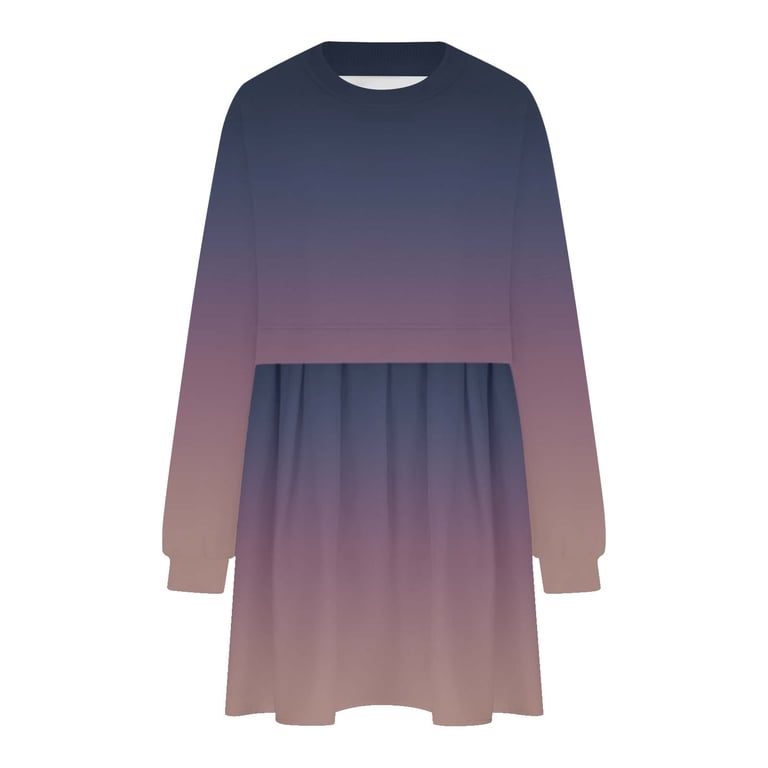 AKOEE Cute Dress for Women Teen Girls Long Sleeve Crewneck Sweatshirts Short Dresses Colorblock Pullover Mini Dress (2xl, Hot Pink), Girl's AKOEE Cute Dress for Women Teen Girls Long Sleeve Crewneck Sweatshirts Short Dresses Colorblock Pullover Mini Dress (2xl, Hot Pink), Girl's