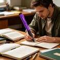 thumbnail image 6 of Tarmeek Jumbo Ballpoint Pen Retractable Giant Pen Large Size 10ML Ink Oversized Pen with Ergonomic Grip Plastic Big Pen for Daily Office Writing and Gifting, Purple, 6 of 7