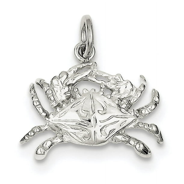 Sterling Silver Charme de Crabe QC2514 (17mm x 22mm)
