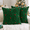 Green, variant on LOMYOLO Christmas Pillow Covers 18x18 Set of 2, Christmas Tree Throw Pillow Covers with Red Bow Embroidery, Holiday Pillow Covers for Couch Sofa Bed Farmhouse Winter Christmas Decor - Green