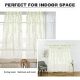 thumbnail image 4 of 2 Pieces Willow Voile Curtains Cute Green Sheers Leaf Curtain Tulle Vine Window Curtains Nursery Green Sheers Ivy Pretty Curtain for Kids Living Room Bedroom Window Door Balcony (82''L x 39" W), 4 of 8