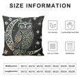 thumbnail image 5 of Happy Halloween Throw Pillow Covers, Halloween Bat Owl Snake and Totem Eye Fall Decorative Pillowcase Cushion Covers, Blank and White,, 5 of 5
