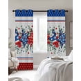 thumbnail image 4 of Independence Day Kitchen Curtains Star Stripe Flag Eucalyptus Red Blue Cafe Short Curtains for Bathroom Blackout Window Curtain Small Window Treatment Drapes for Bedroom Living Room 27.5"x39"x2, 4 of 9