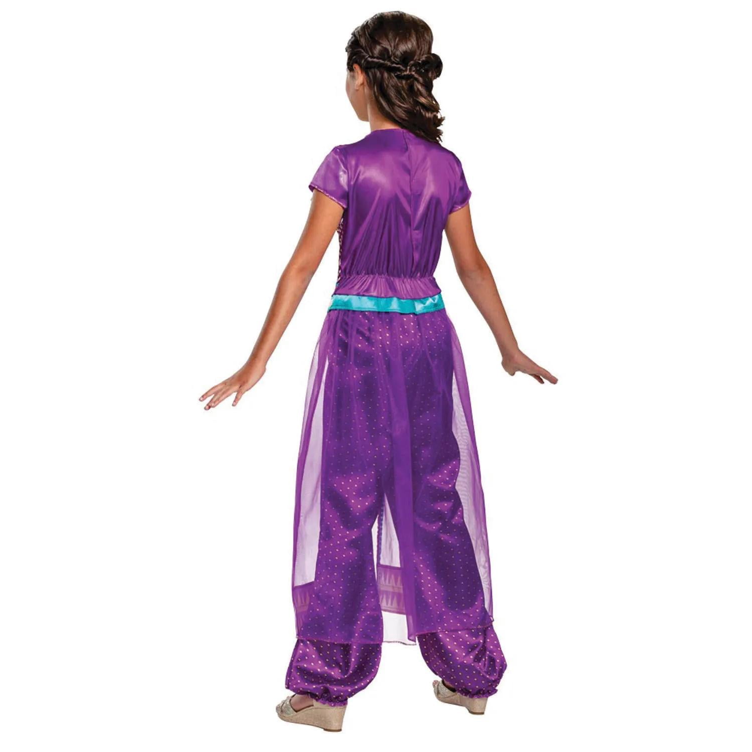 Disguise Girls' Aladdin Classic Jasmine Jumpsuit Costume - 4-6