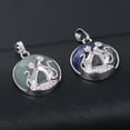 thumbnail image 2 of Pendentif Chat pour Collier Pierre Naturelle Perles Rondes Plates Pendentif Cœur d'Amour Femmes, 2 of 6