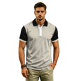 thumbnail image 6 of Garbnen Mens Short Sleeve Polo Shirts Collared Men Golf Shirt Casual Color Block Breathable Business Athletic Men Workout Shirt Beige M, 6 of 7
