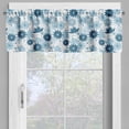 thumbnail image 4 of Ambesonne Botanical Valance & Curtain, Blue Blooming Flowers, 55"x45", Night Blue, 4 of 7