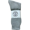 thumbnail image 4 of SOCKS'NBULK 12 Pair Mens King Size Crew Socks, Big and Tall Sports Athletic Socks, 13-16 (Gray), 4 of 5