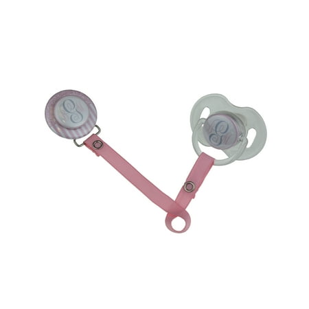 Personalized Monogram Damask & Stripes 3D Pacifier Clip