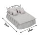 thumbnail image 5 of Cama de en miniatura de hierro forjado, modelo de decoración, juguete para juego de imitación, muebles de accesorios de simulación, escala 1/6 para dormitorio de casa Hugo cama de casa de muñecas, 5 of 10