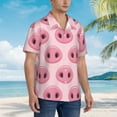 thumbnail image 5 of Easygdp Pig Nose Men's Hawaiian Shirts Print Lapel Short Sleeve for Beach, vacation, party, casual occasions - Small, 5 of 9