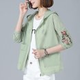 thumbnail image 2 of Women's Sun-Protective Cardigan Jacket Lightweight Breathable UPF Cover-Up Thin Layer Hooded Outdoor Beachwear Summer Essential, 2 of 9