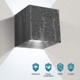 thumbnail image 5 of Aplique de pared interior 10W 2 piezas Impermeable IP65 Ángulo de haz ajustable Aplique de pared moderno Blanco frío 6000K, 5 of 5