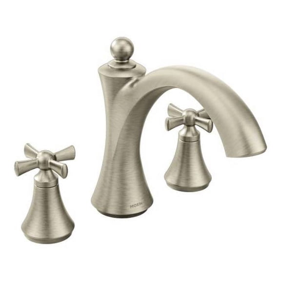 Moen T657 Wynford Deck Mounted Roman Tub Filler Trim - Nickel