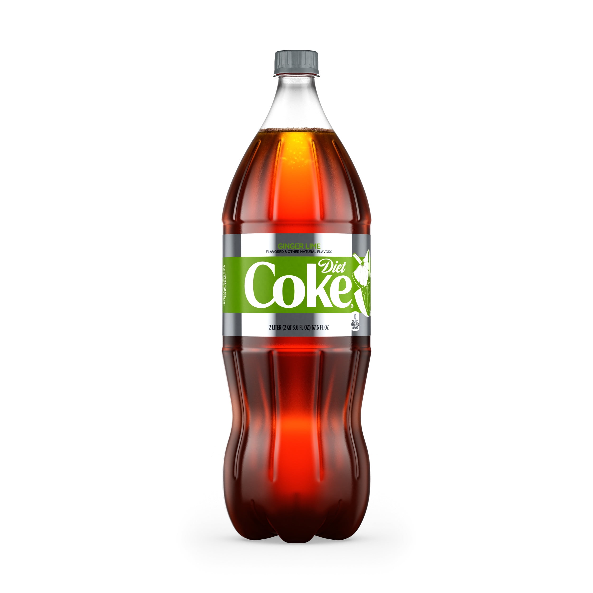 Diet Coke Ginger Lime Diet Soda Soft Drink, 2 Liters