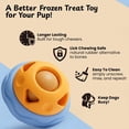 thumbnail image 3 of Nocciola Dog Treat Dispenser Set with Frozen Treat Mold, Durable Food-Grade Rubber Enrichment Toy to Keep Dogs Busy, Dishwasher Safe, 2-Piece, Size L, 3 of 10