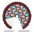 thumbnail image 2 of Sigee Colorful Alpaca for Christmas Decoration Tree Skirt Christmas Plaid Tree Skirt,Christmas home decor Holiday Tree Skirt Fits TChristmas Tree-36", 2 of 6