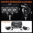 thumbnail image 5 of Faros Led Auxiliares Tres Modos Universal Cuadrados 48000 Lm, 2 Piezas, 5 of 5