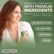 Healthy One Fruits and Veggies Supplement Capsules, 27 Superfood Vitamins, Gluten Free, Dairy-Free, 60 Capsules