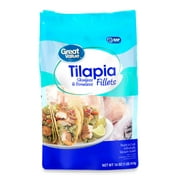 Great Value Frozen Tilapia Skinless & Boneless Fillets, 1 lb