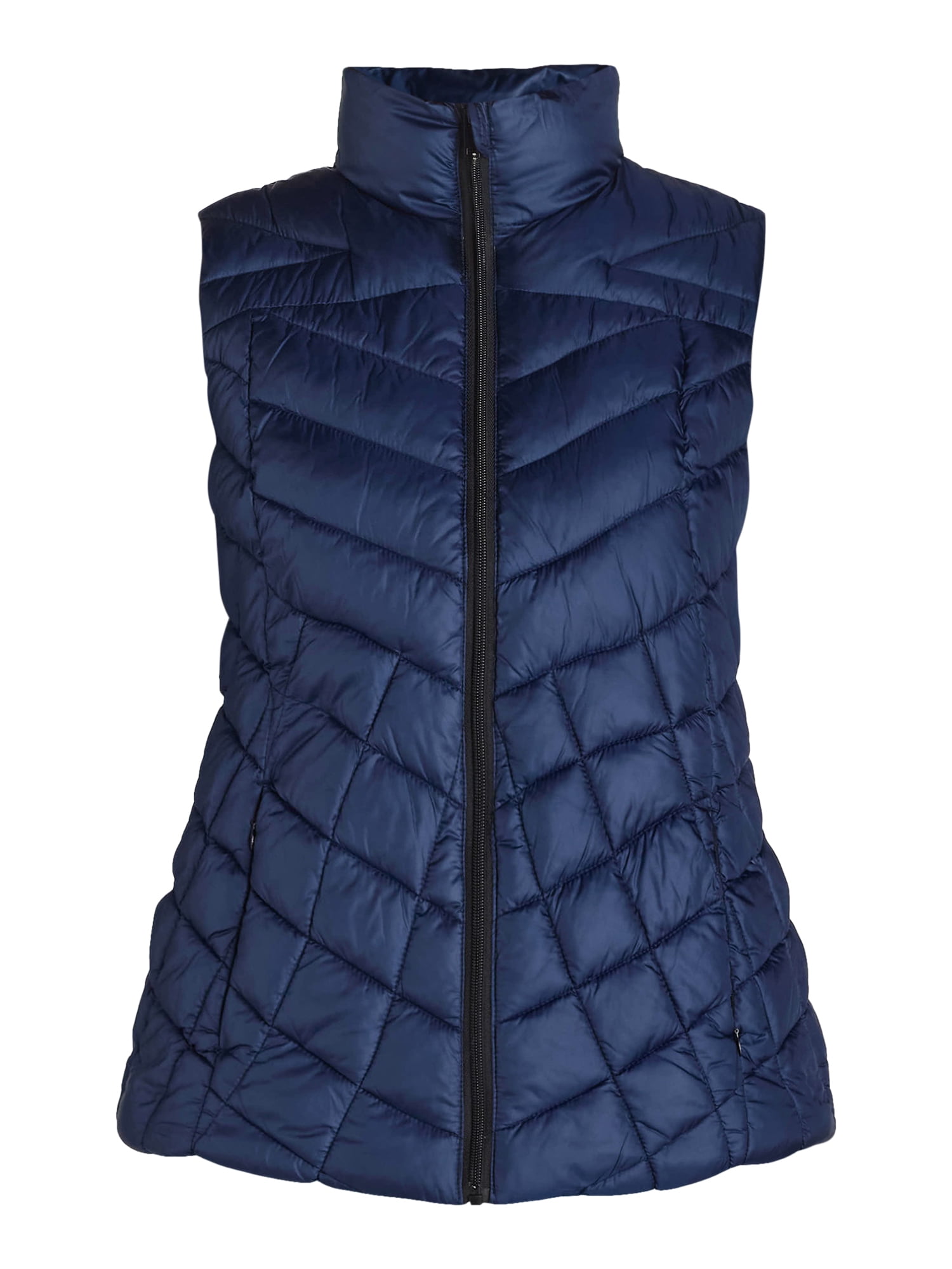 Big Chill Women's Chevron Quilted Puffer Vest, Midweight, Sizes S-3X