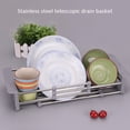 thumbnail image 3 of Escurridor De Fregadero Extensible, Estante De Drenaje Retráctil, Organizador De Fregadero Para Platos, Verduras, Frutas Serendint HA030099-00, 3 of 6