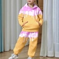 thumbnail image 4 of Gaexia Girls Fall Outfits Size 10-12 ,Girls Fashion Casual Print Hooded Long Sleeve Top And Pants For Big Kids Youth Two Piece Outfit With Soft Comfort Fit, 4 of 7