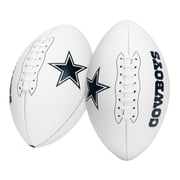 Franklin Sports NFL Dallas Cowboys Autograph Football - Official Size White Panel Souvenir Football for Autographs + Signatures - NFL Team Fan Shop Memorabilia Football for Display
