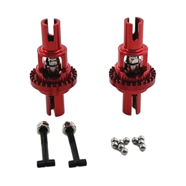 2 piezas de diferencial delantero y trasero para coche RC, accesorios para Wltoys 1/28 284161 Rojo