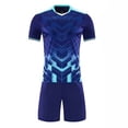 thumbnail image 2 of ITSAME Boys Soccer Uniform Outfits Short Sleeve Top and Shorts 2-Piece Kids Football Training Set Navy Size 14, 2 of 5
