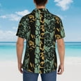 thumbnail image 6 of Goofa Lilies Flowers Hawaiian Shirt for Men, Unisex Summer Beach Casual Short Sleeve Button Down Shirts,Aloha Tropical Floral print shirt-, 6 of 9
