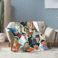 thumbnail image 5 of Tom Selleck Blanket Soft and Warm Lightweight Fluffy Throws Blankets Rug Carpet Gift for Beach Yoga Bedroom Living Room Decoration Sofa Camping Trip Dorm Decor All Season, 5 of 6