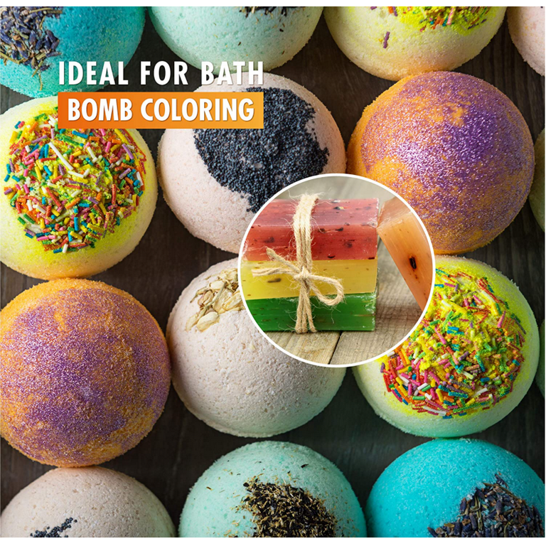12 Color Bath Bomb Soap Dye - Skin Safe Bath Bomb Colorant for Soap Making Suppl