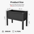 thumbnail image 6 of KETOYARK Elevated Garden Planter Boxes Outdoor,Hdpe Rectangle Planter Boxes Outdoor,Waterproof,Rot Resistant,For Vegetables Flower Tomato Patio Backyard Black, 6 of 7