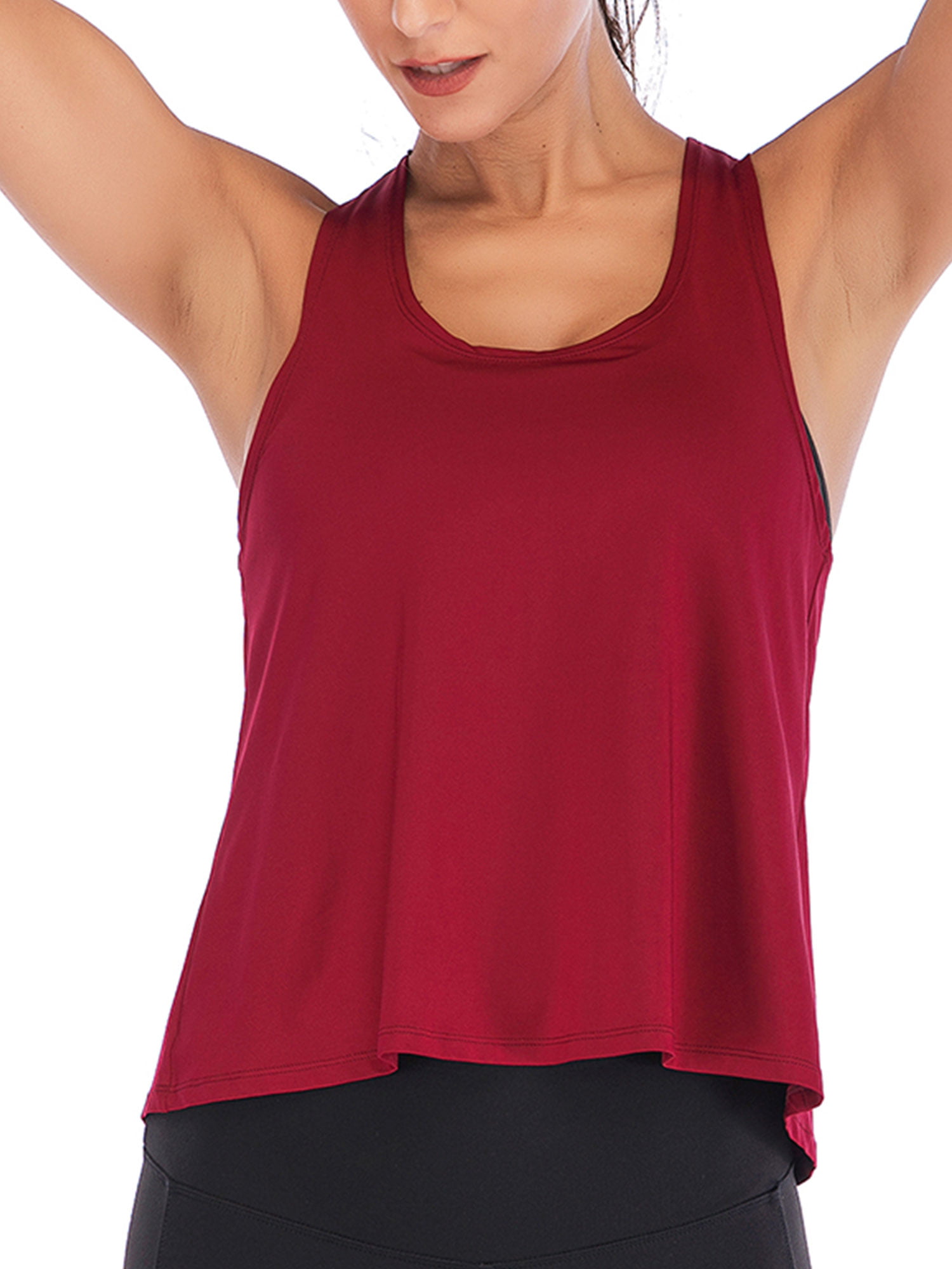 Featurestop Tank Tops for Women Loose Casual Workout Trim Tunic Vest 