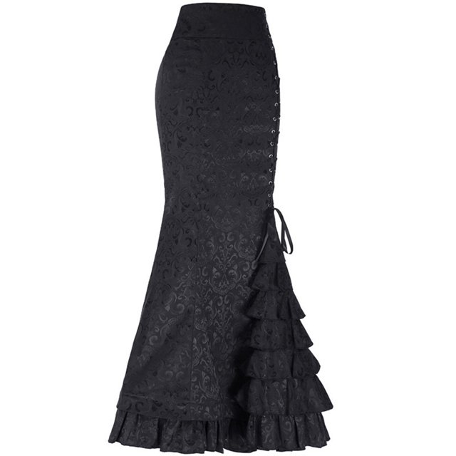 Minnieouse Elegante de sirena con para mujer La mujer en la morada larga negra larga blanca negra XL 1 Type3 NO3