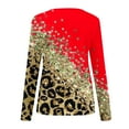 thumbnail image 4 of Pompotops Blouse Décontractée à Col en V Imprimé Floral Manches Longues T-Shirts Tuniques en Solde, 4 of 5