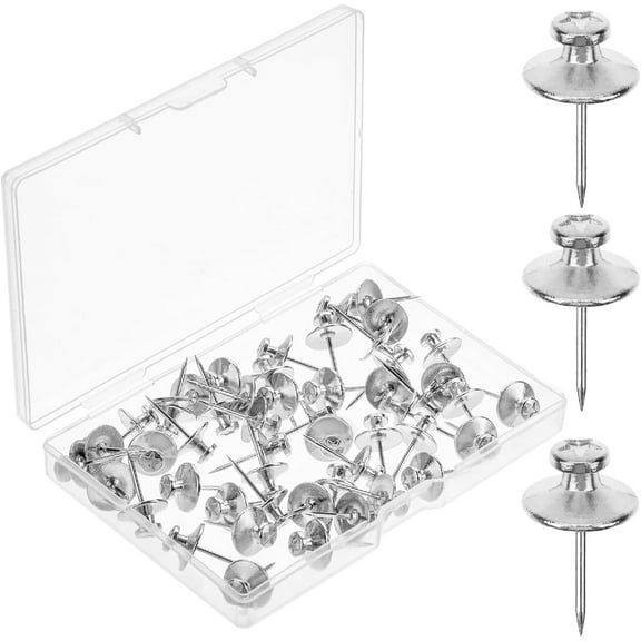 Mr. Pen- Double Headed Picture Hanging Nails, 50 Pack, Silver