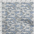 thumbnail image 3 of Soimoi Dog Printed, Cotton Fleece, Fabric by The Yard Sewing DIY Stretch Fabric 56 Inches Wide, WarmFabric for Hats, Coats, Gloves, Blankets, Blue, 3 of 5