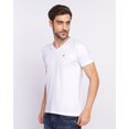 thumbnail image 2 of BERRYBLUES Solid Men V Neck White T-Shirt, 2 of 4