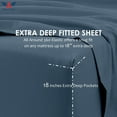 thumbnail image 4 of Pure Egyptian Twin-XL Size Cotton Bed Sheets Set 1000 Thread Count Bedding – Twin-XL Size Bed 18" Inch Deep Pocket Twin-XL Sheets - Mediterranean Blue, 4 of 7