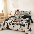 thumbnail image 3 of Castle Fairy Whimsical Camper Bedding Comforter Set 7 Pieces for Kids, Woodland Star Graphic Full Bedding Set for Bedroom, Khaki Dark Gray,Black Reversible, 3 of 7