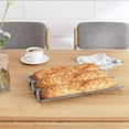 thumbnail image 5 of Nonstick Perforated Baguette Pan 15" x 13" for French Bread Baking 6 Wave Loaves Loaf Bake Mold Oven Toaster Pan (Silver), 5 of 5